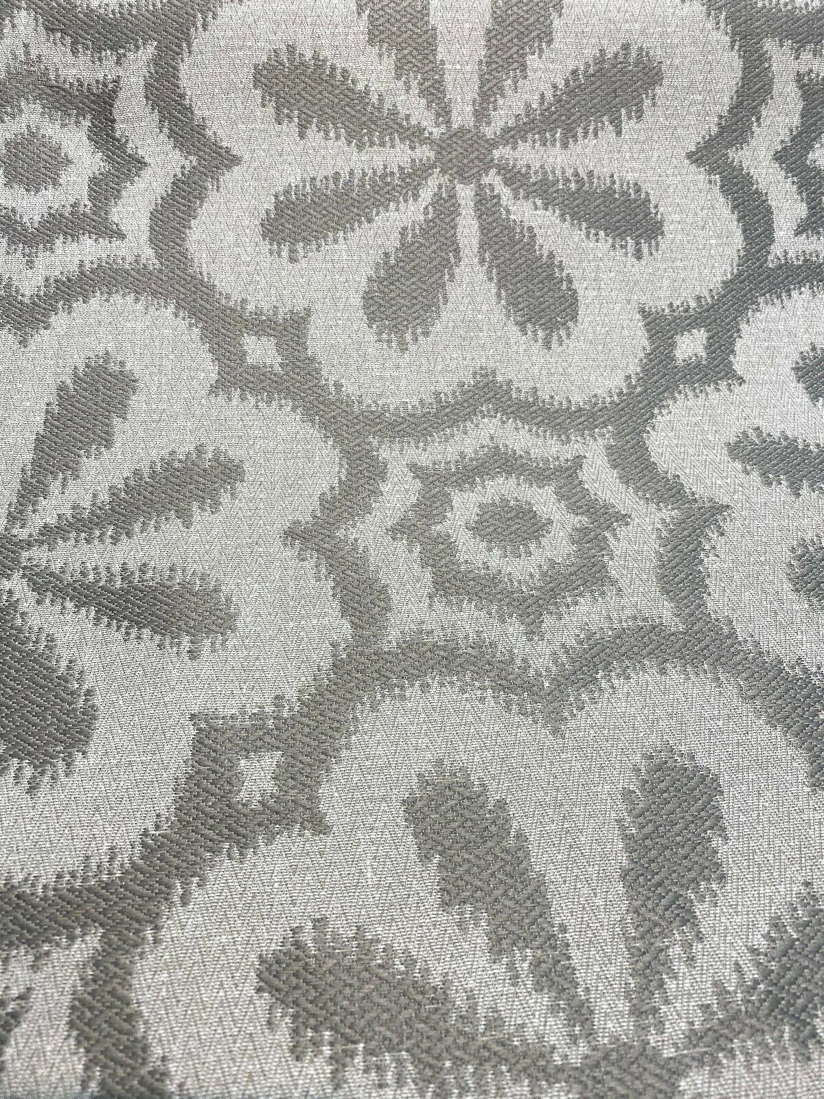 HG TV Mod Metal Pewter Gray Polyester Cotton Fabric - Pewter Gray Mod Pattern, 56" Width (1 Yard)