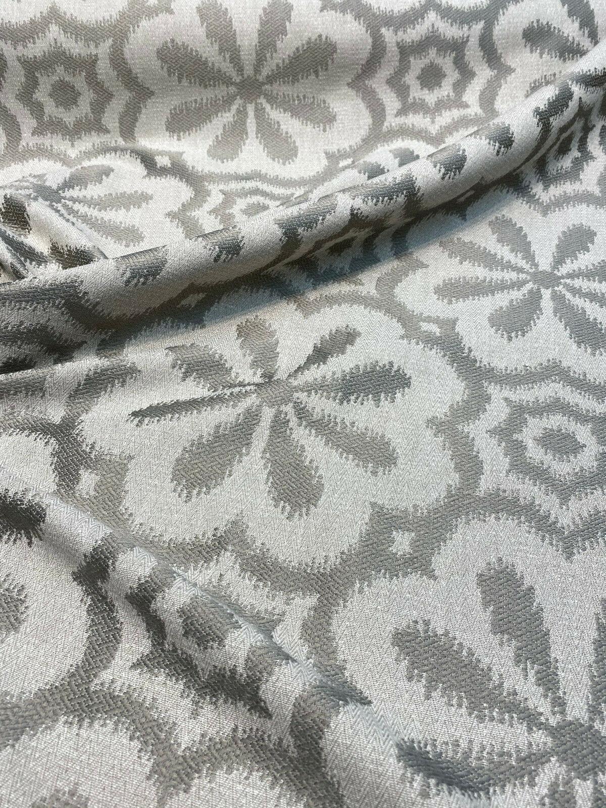 HG TV Mod Metal Pewter Gray Polyester Cotton Fabric - Pewter Gray Mod Pattern, 56" Width (1 Yard)