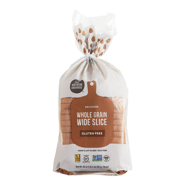 Little Northern Bakehouse Gluten-Free Wide Slice Whole Grain Bread 20 oz. - 8/Case