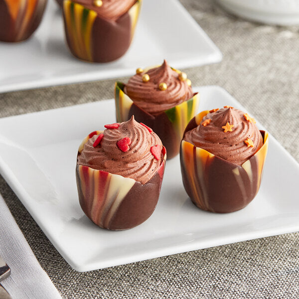 Callebaut Petit Four Pastel Marbled Chocolate Tulip Cup - 152/Box