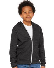 BELLA + CANVAS® Sponge Fleece Full-Zip Hoodie For Youth - 3739Y