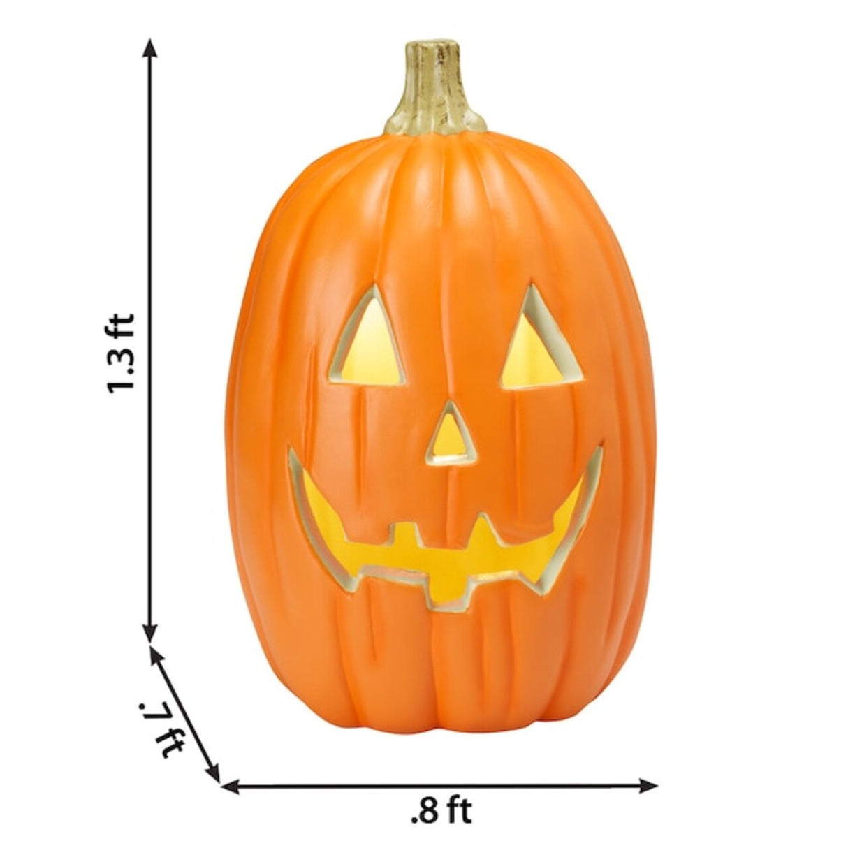 Haunted Living 1.5-ft Lighted Jack-O-Lantern Decoration – Indoor Halloween Pumpkin