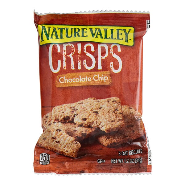 Nature Valley Crisps Chocolate Chip Snack Pack 1.2 oz. - 120/Case