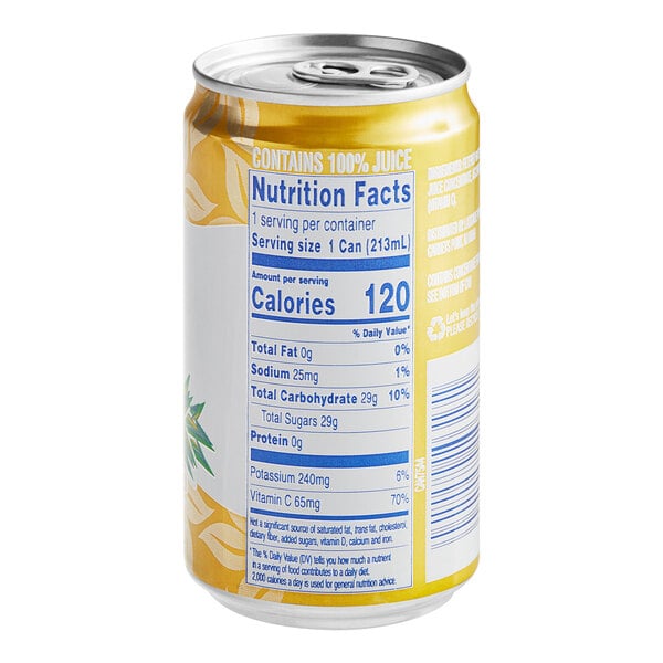 Ruby Kist Pineapple Juice 7.2 fl. oz. Can - 24/Case