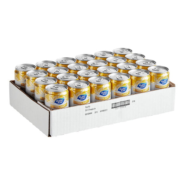 Ruby Kist Pineapple Juice 7.2 fl. oz. Can - 24/Case