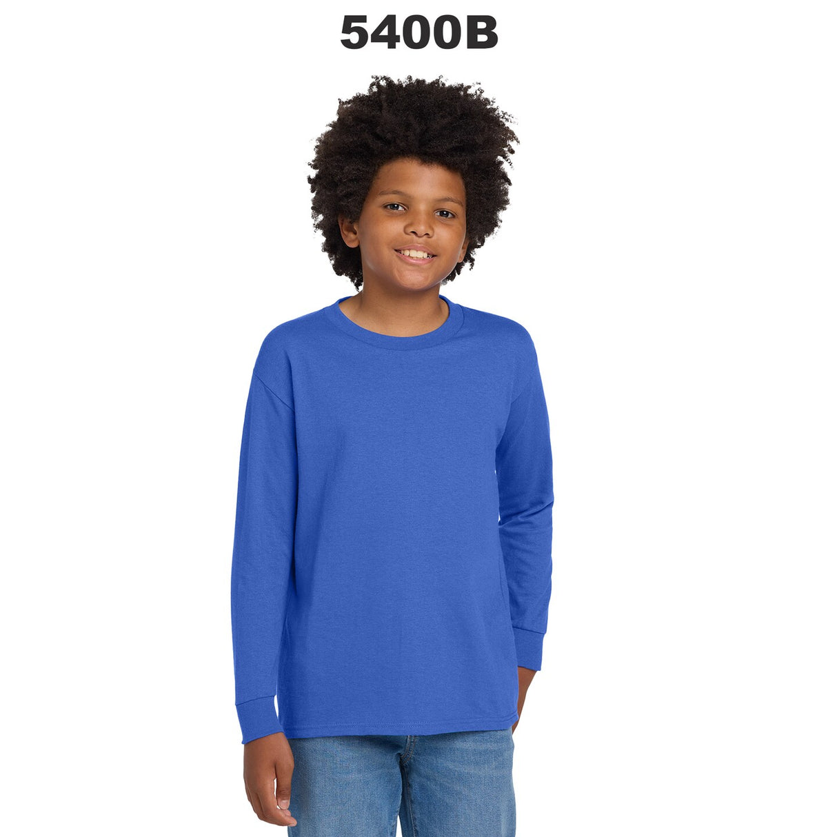 Gildan® Youth Heavy Cotton Crewneck Long Sleeve T-Shirt