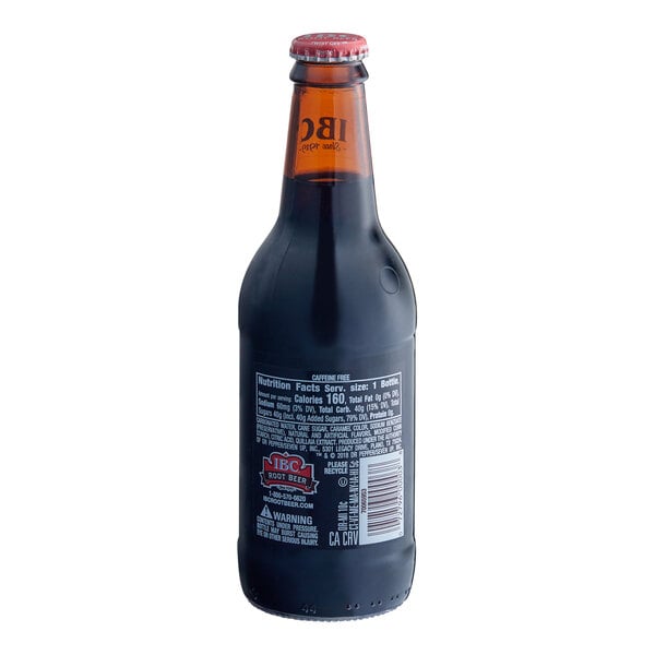 IBC Root Beer Soda 12 fl. oz. Glass Bottle - 24/Case