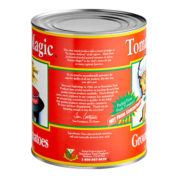 Stanislaus Tomato Magic Ground Peeled Tomatoes #10 Can - 6/Case