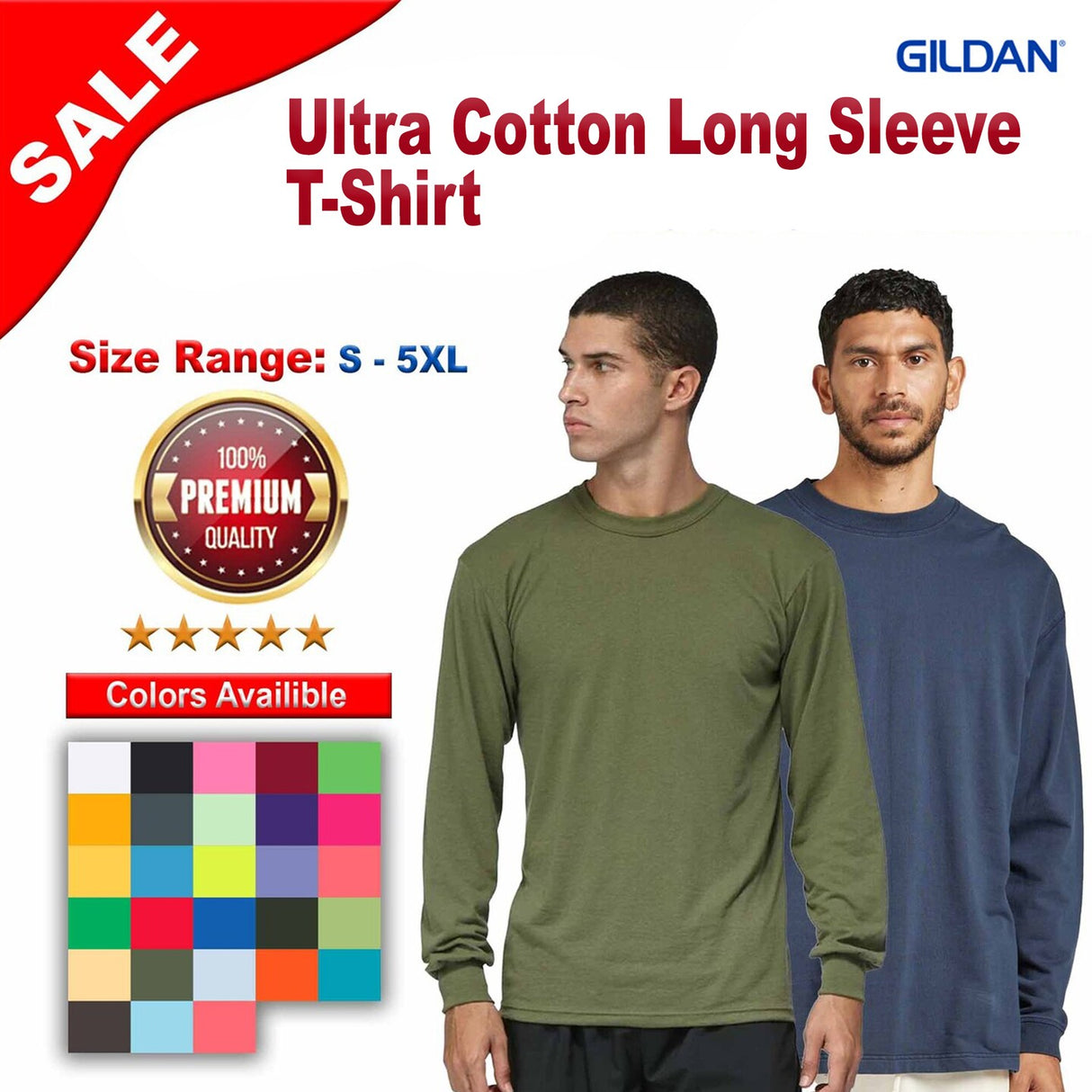 Gildan® Ultra Cotton Long Sleeve Crewneck T-Shirt