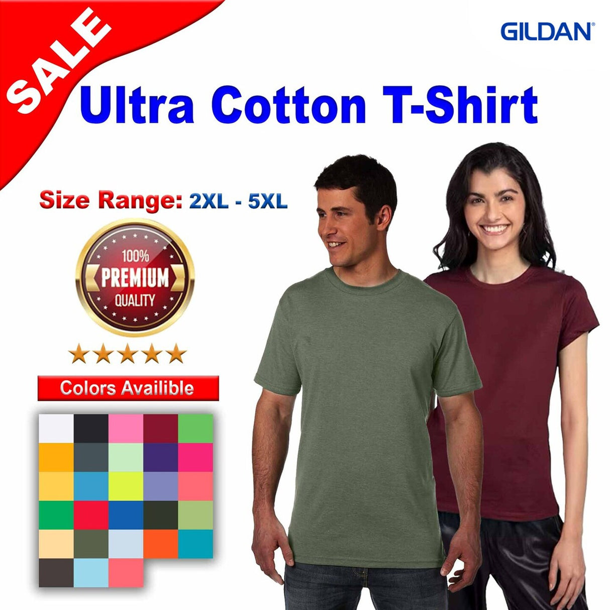 Gildan® Ultra Cotton Short Sleeve Crew-Neck T-Shirt