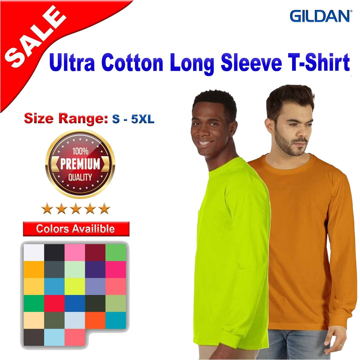 Gildan® Ultra Cotton Long Sleeve Crewneck T-Shirt