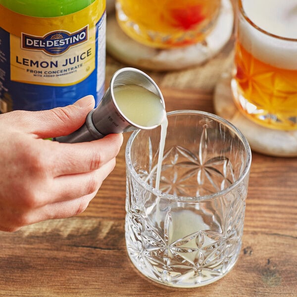 Del Destino 100% Lemon Juice 32 oz. - 12/Case