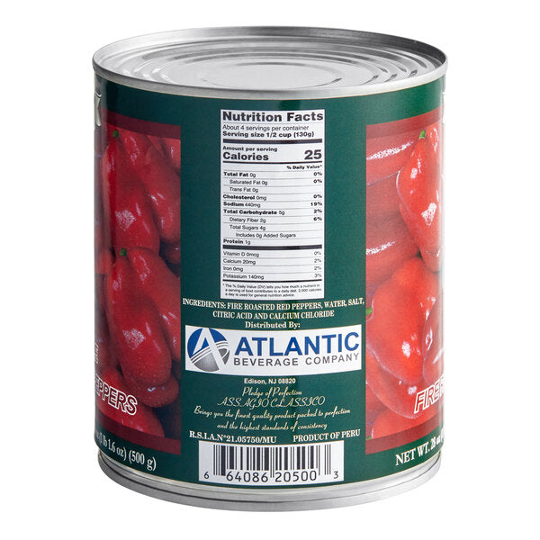 Roasted Red Peppers 28 oz. - 12/Case