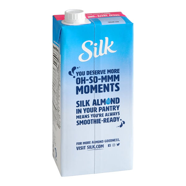 Silk Unsweetened Vanilla Almond Milk 32 fl. oz. - 6/Case