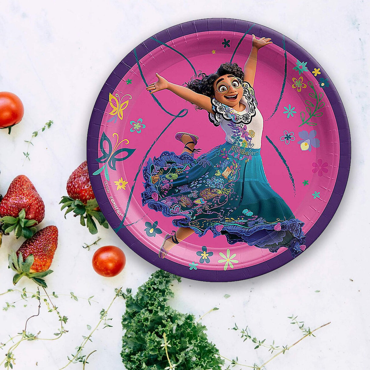 8 Ct. Encanto Mirabel Paper Dessert Plates 7" Themed Birthday Party Plates