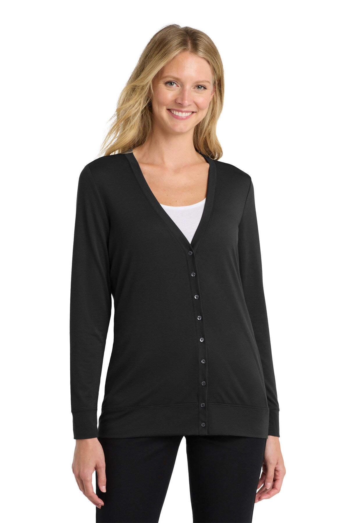 Port Authority® Women's Concept Cardigan Soft Button Front Layer for Everyday Wear