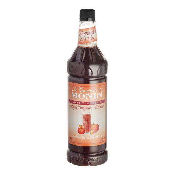 Monin Maple Pumpkin Cold Brew Coffee 7:1 Concentrate 1 Liter