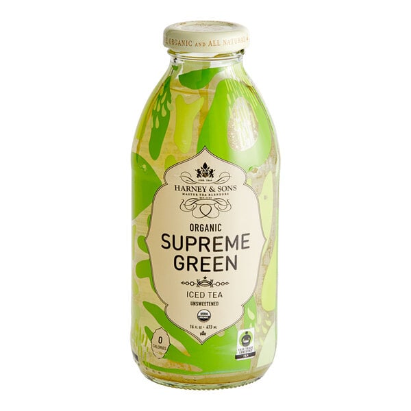 Harney & Sons Organic Supreme Green Unsweetened Iced Tea 16 fl. oz. - 12/Case