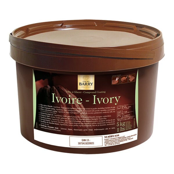 Cacao Barry Ivoire Pate a Glacer Compound Coating 11 lb.