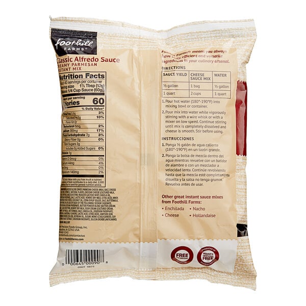 Foothill Farms Alfredo Sauce Mix 19 oz. - 8/Case