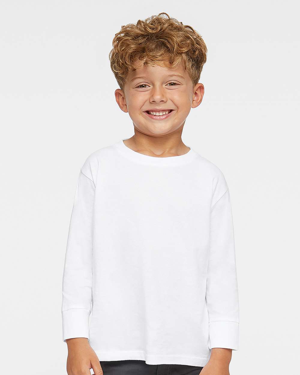 RADYAN® Toddler Fine Jersey Crewneck Long Sleeve Tee - 3302
