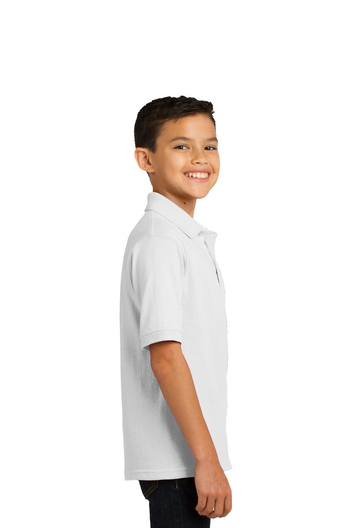 Youth Core Blend Jersey Knit Polo T-Shirt | RADYAN®