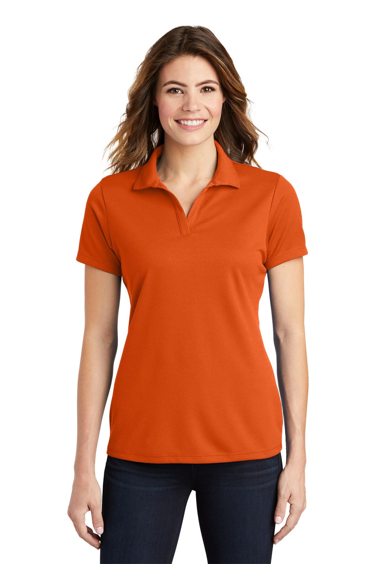 Sport-Tek® Women's Posi Charge Racer Collared Short Sleeve Mesh Polo