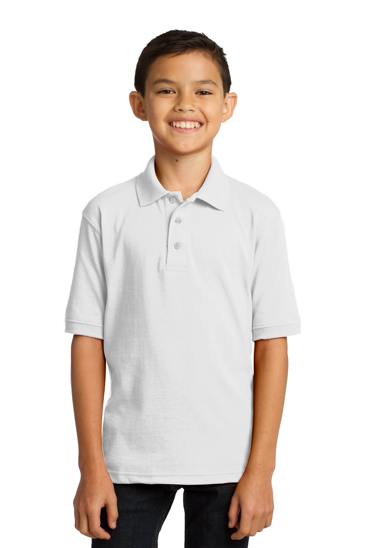 Youth Core Blend Jersey Knit Polo T-Shirt | RADYAN®