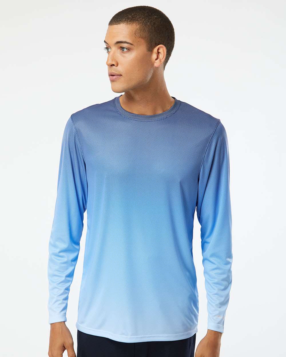 Paragon® Performance Pin Dot Slim Fit Crewneck Long Sleeve T-Shirt