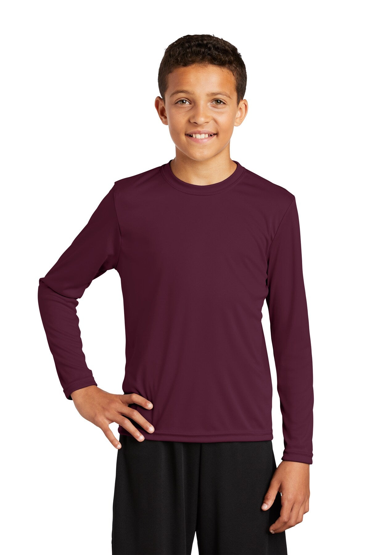 Sport-Tek® Crewneck Long Sleeve T-Shirt for Youth