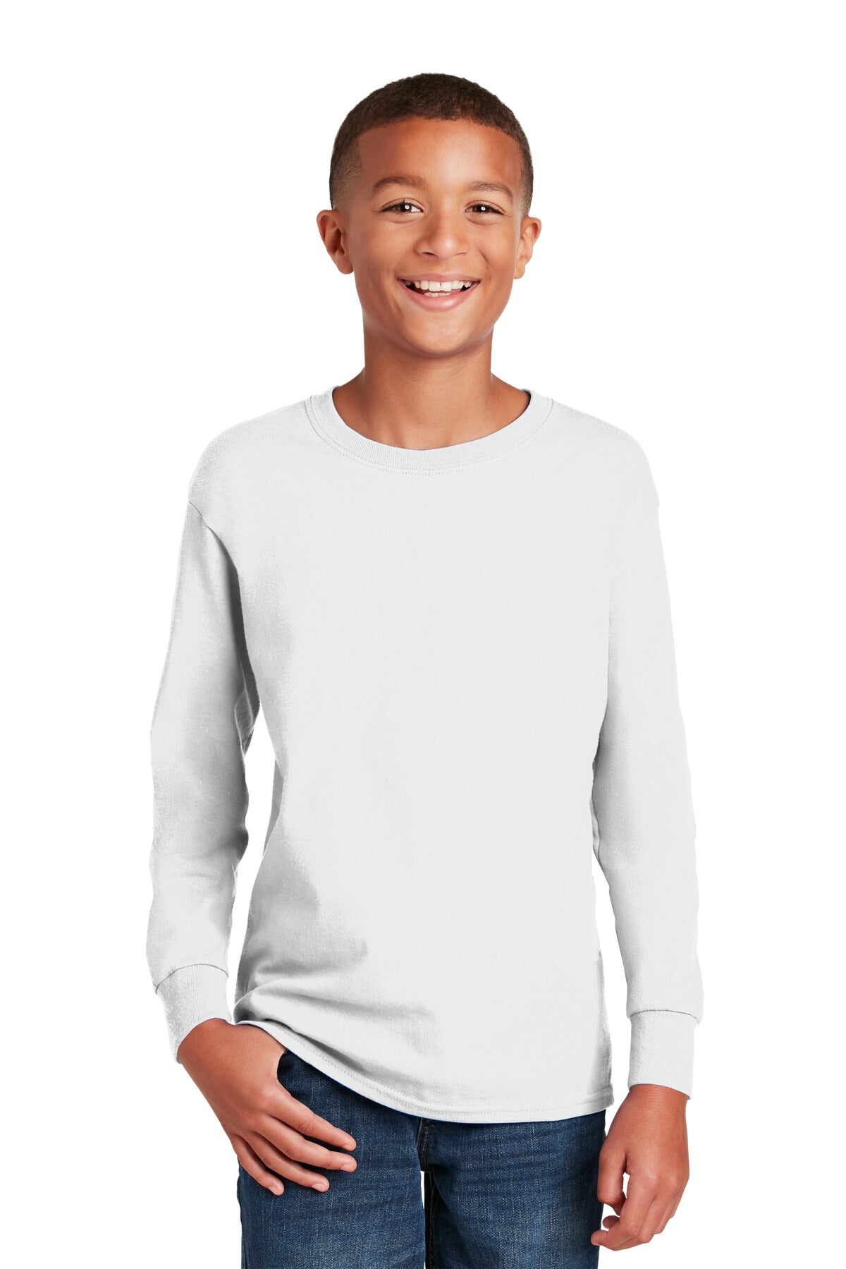 Gildan® Youth Heavy Cotton Long Sleeve Crew-Neck T-Shirt