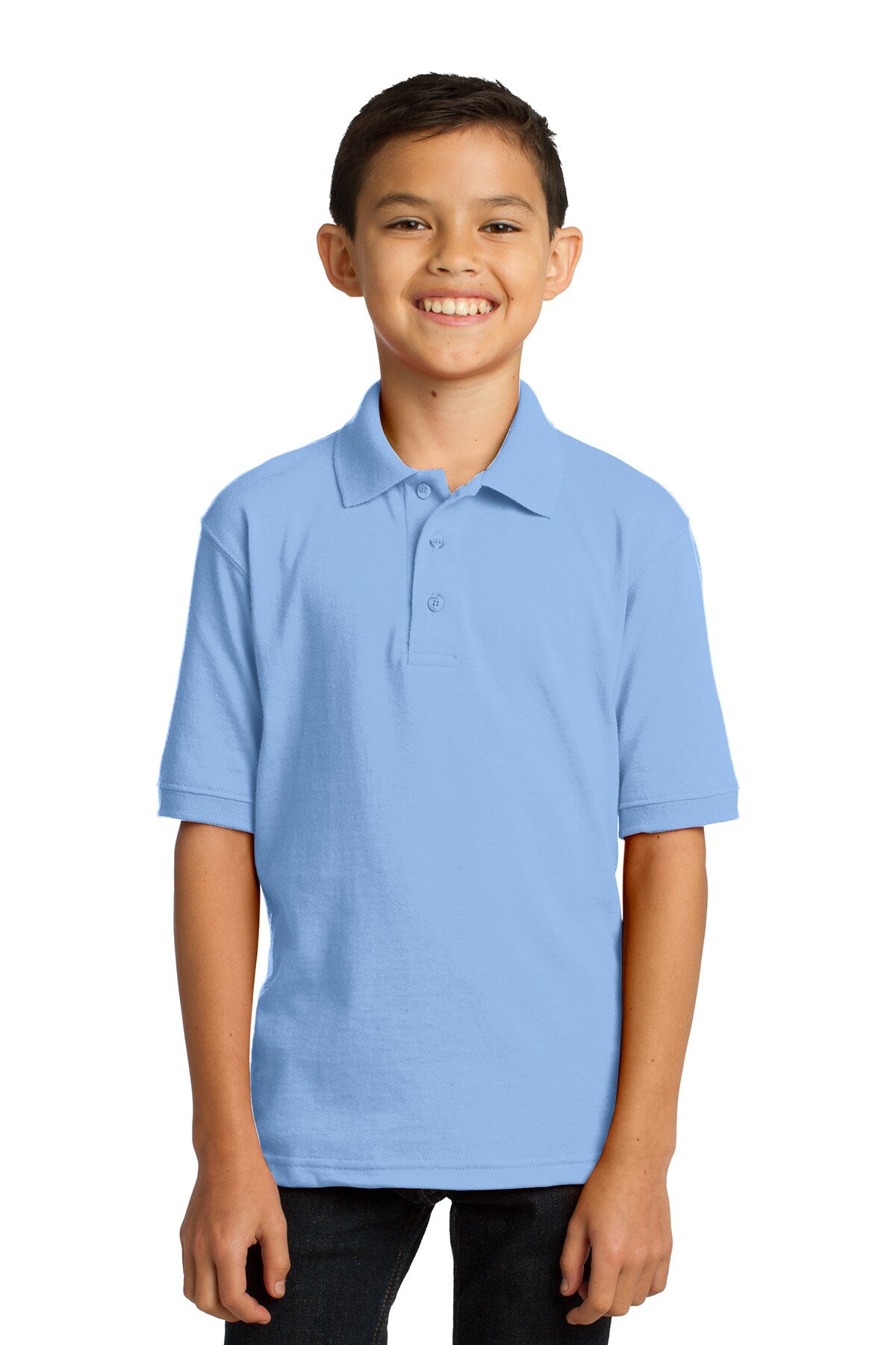 Youth Core Blend Jersey Knit Polo T-Shirt | RADYAN®