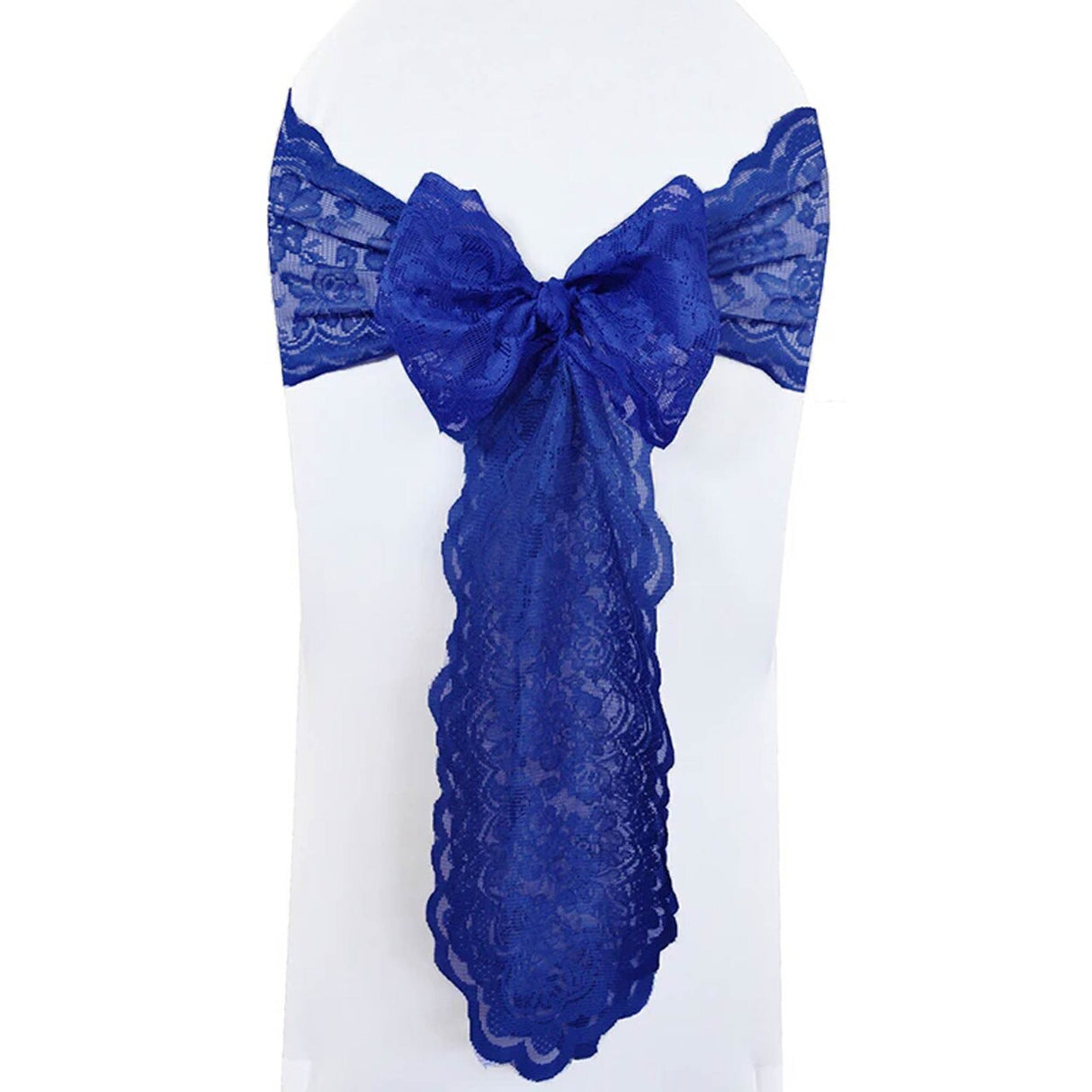 10 Pieces Navy Blue Caspari Lace Chair Sashes Elegant Wedding Chair Decorations 9" x 108"