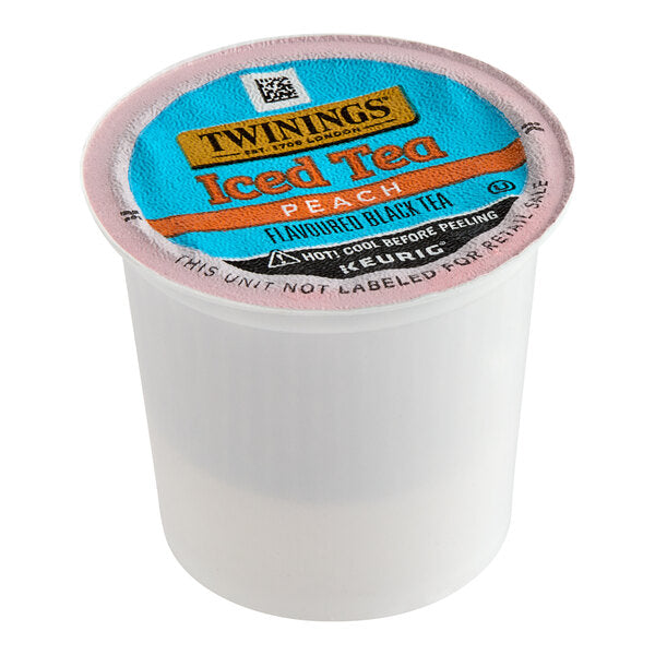 Twinings Unsweetened Peach Iced Tea Single Serve Keurig® K-Cup® Pods - 24/Box
