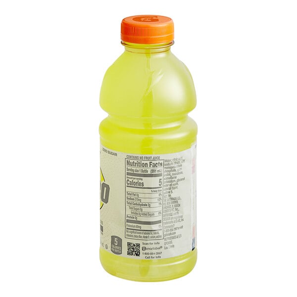 Gatorade Thirst Quencher Lemon Lime Zero Sugar Sports Drink 20 fl. oz. - 24/Case