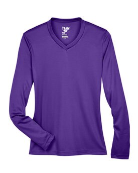 Team 365® V Neck Ladies Zone Performance Long Sleeve T-Shirt
