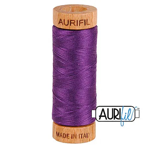 Cotton 80wt Thread Medium Purple Aurifil Spool