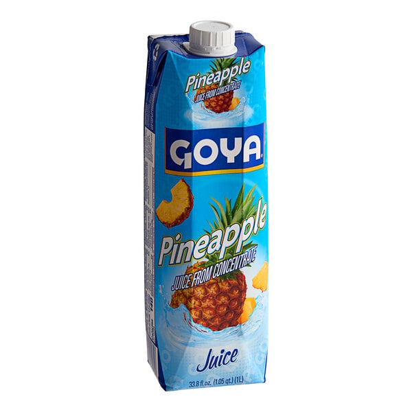 Goya Pineapple Juice 33.8 fl. oz. - 12/Case