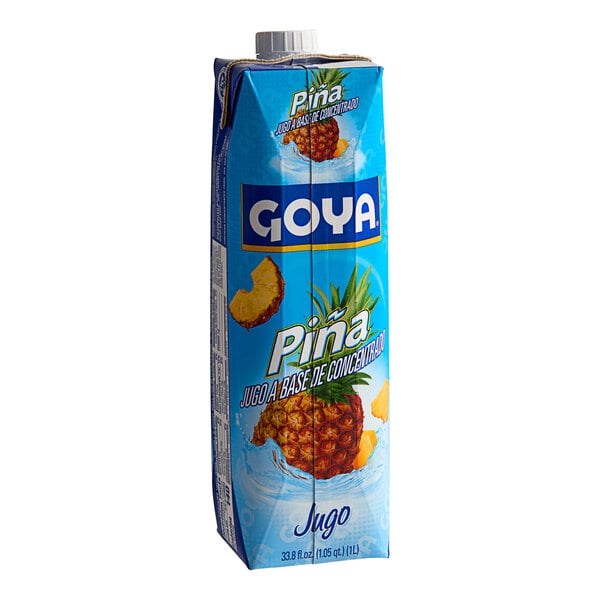 Goya Pineapple Juice 33.8 fl. oz. - 12/Case