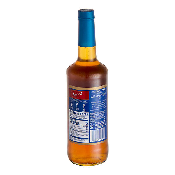 Torani Sugar-Free Almond Roca Flavoring Syrup 750 mL Glass Bottle