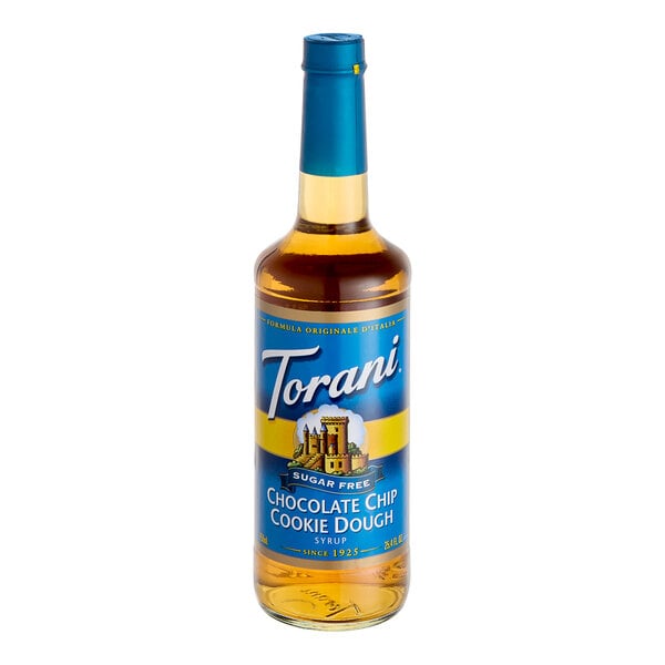 Torani Sugar-Free Chocolate Chip Cookie Dough Flavoring Syrup 750 mL Glass Bottle