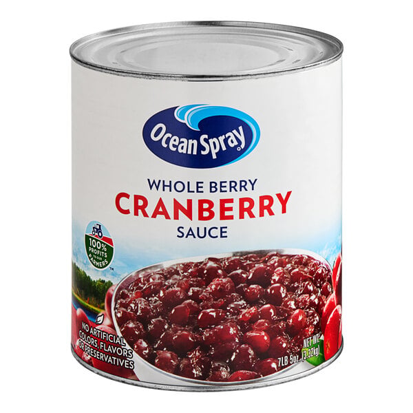 Ocean Spray Whole Berry Cranberry Sauce #10 Can - 6/Case