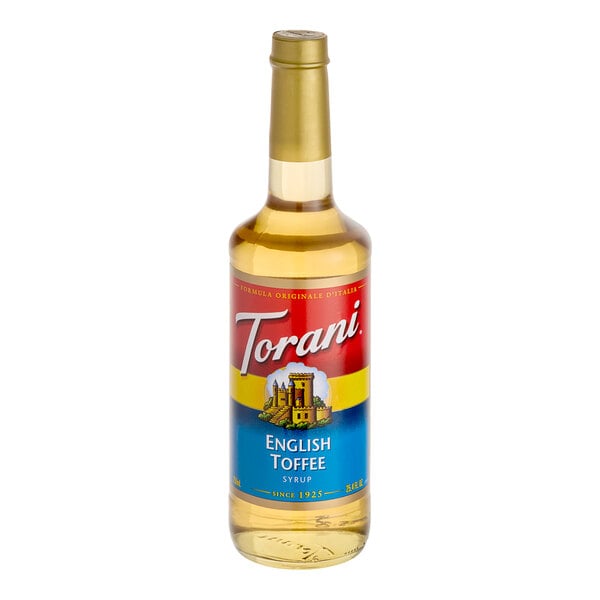 Torani English Toffee Flavoring Syrup 750 mL Glass Bottle