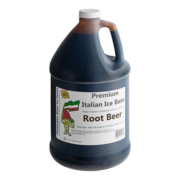 Philadelphia Water Ice Root Beer Italian Ice Base 1 Gallon - 4/Case