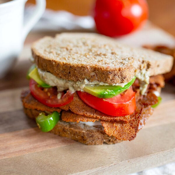 Upton's Naturals Plant-Based Vegan Seitan Bacon Strips 5 lb. - 2/Case