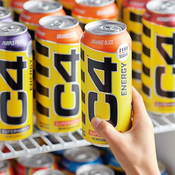 C4 Energy Orange Slice Energy Drink 16 fl. oz. Can - 12/Case
