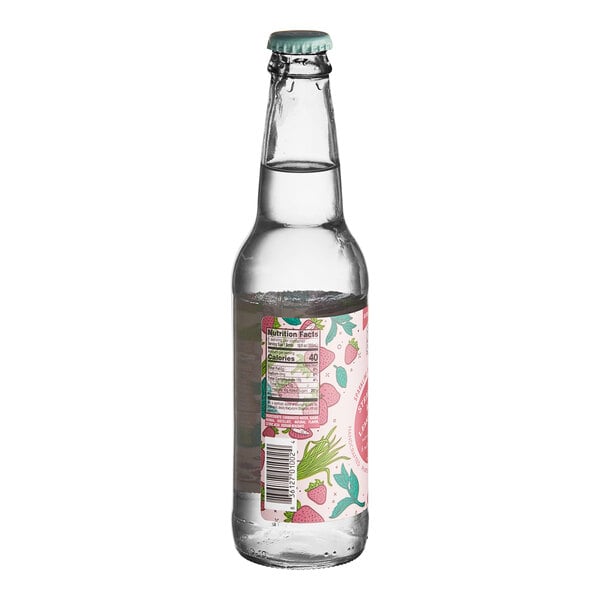 Reading Soda Works Strawberry Mint Lemongrass Sparkling Botanical Soda 12 fl. oz. - 12/Case