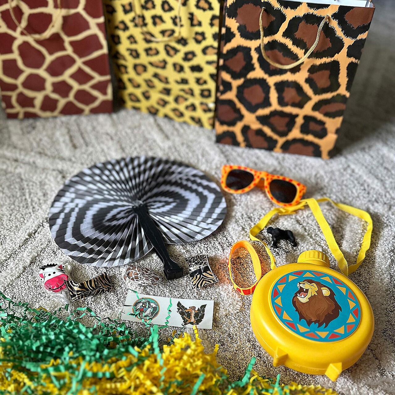 5" x 4 3/4" Kids Wild Animal Print Style Sunglasses - 12 Pc.