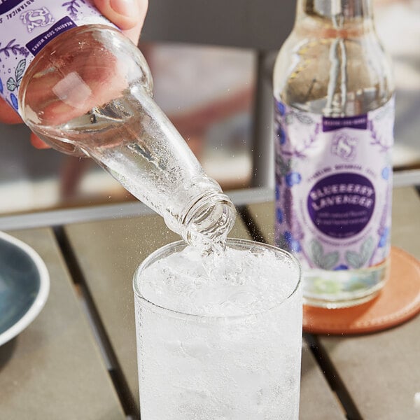 Reading Soda Works Blueberry Lavender Sparkling Botanical Soda 12 fl. oz. - 12/Case