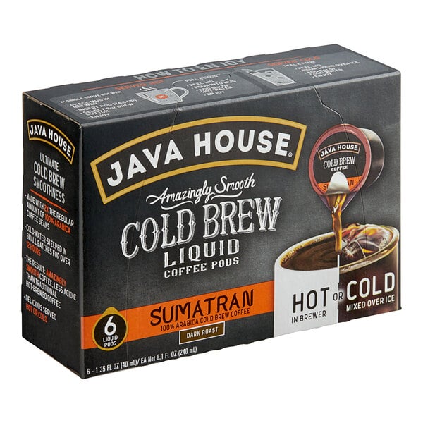 Java House Sumatran Cold Brew Coffee Single Serve Pod - 36/Case